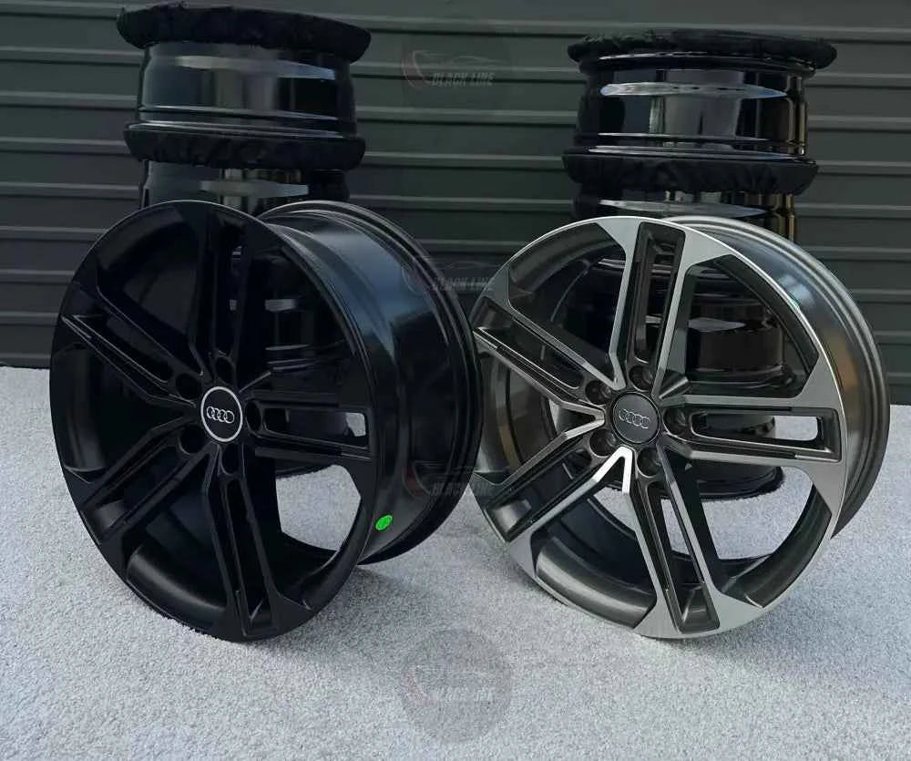 Llantas Deportivas Estilo Audi de Cinco Radios Dobles – Negro
