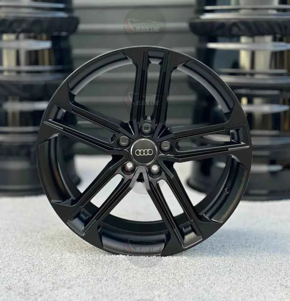 Llantas Deportivas Estilo Audi de Cinco Radios Dobles – Negro