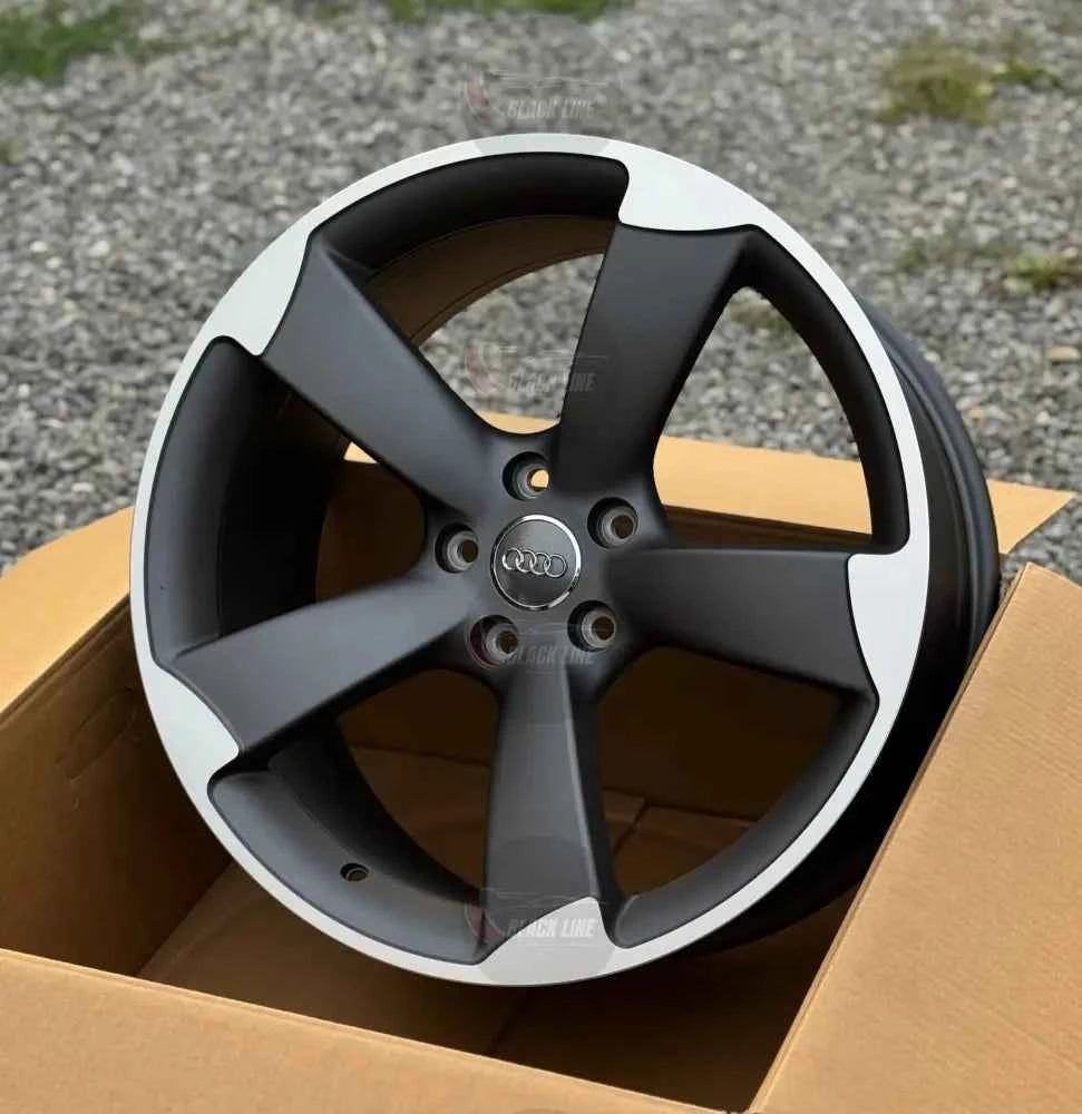 Llantas Deportivas Estilo Audi de Cinco Radios – Gris Grafito