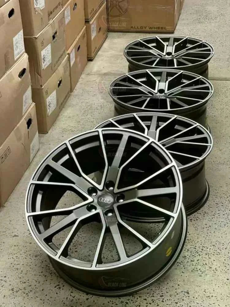 Llantas Deportivas Estilo Audi Multirradio Geométrico – Gris Grafito