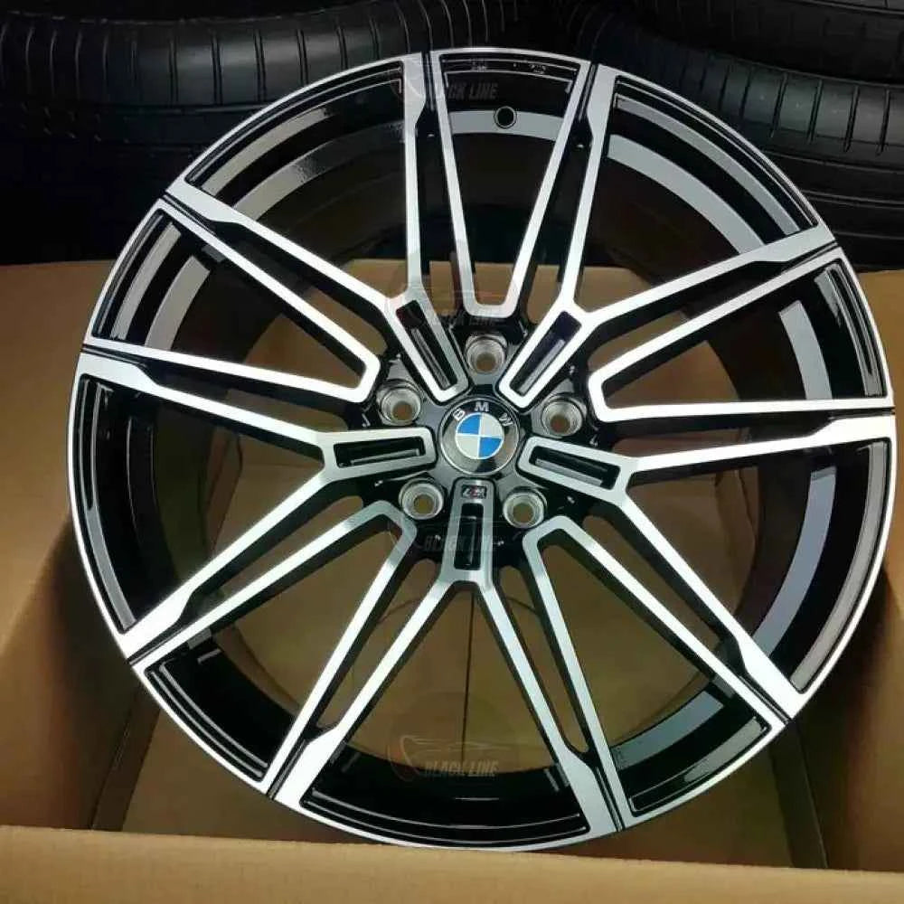 Llantas Deportivas Estilo BMW de Cinco Radios Dobles – Negro y Plata