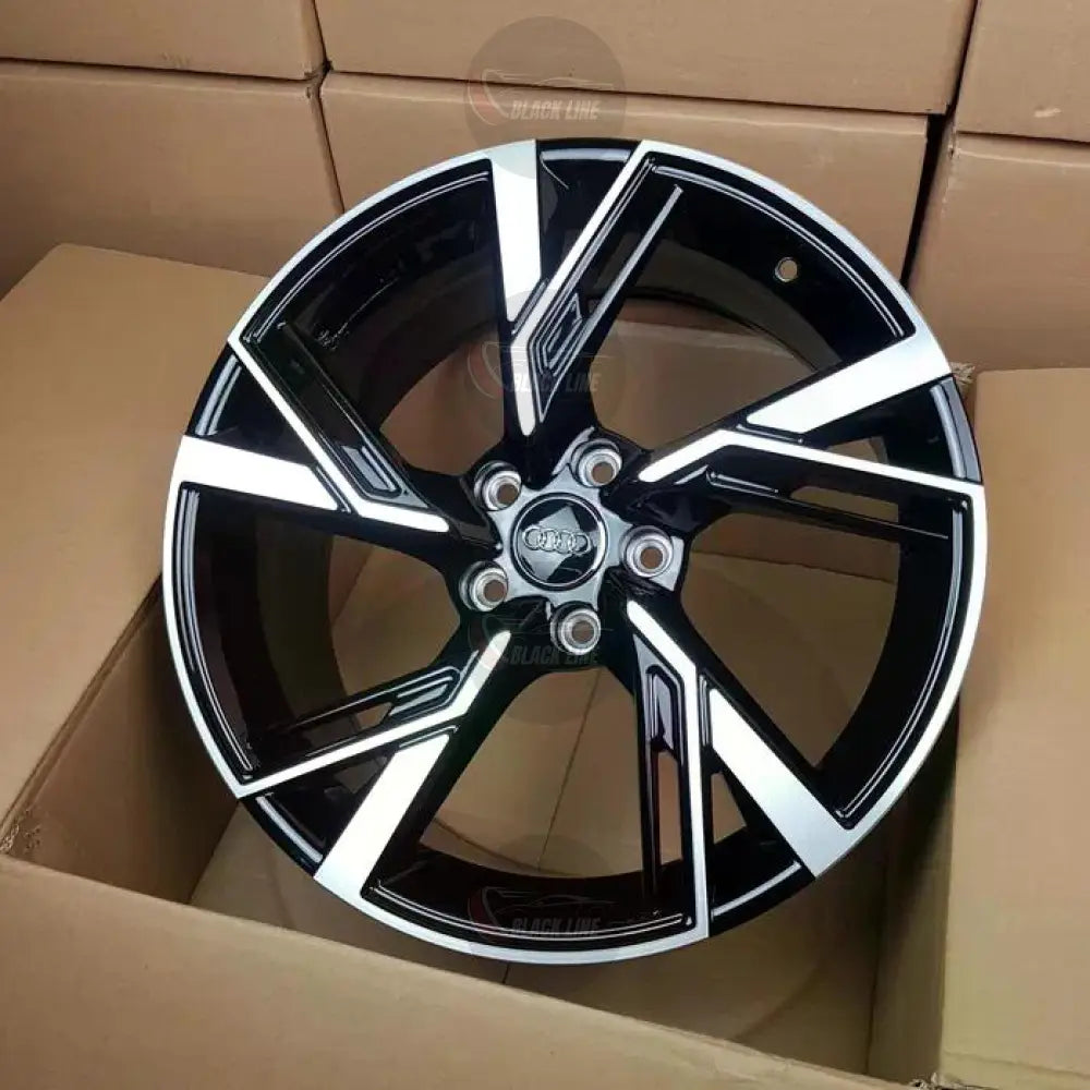 Llantas Deportivas Estilo BMW de Cinco Radios Dobles – Negro y Plata