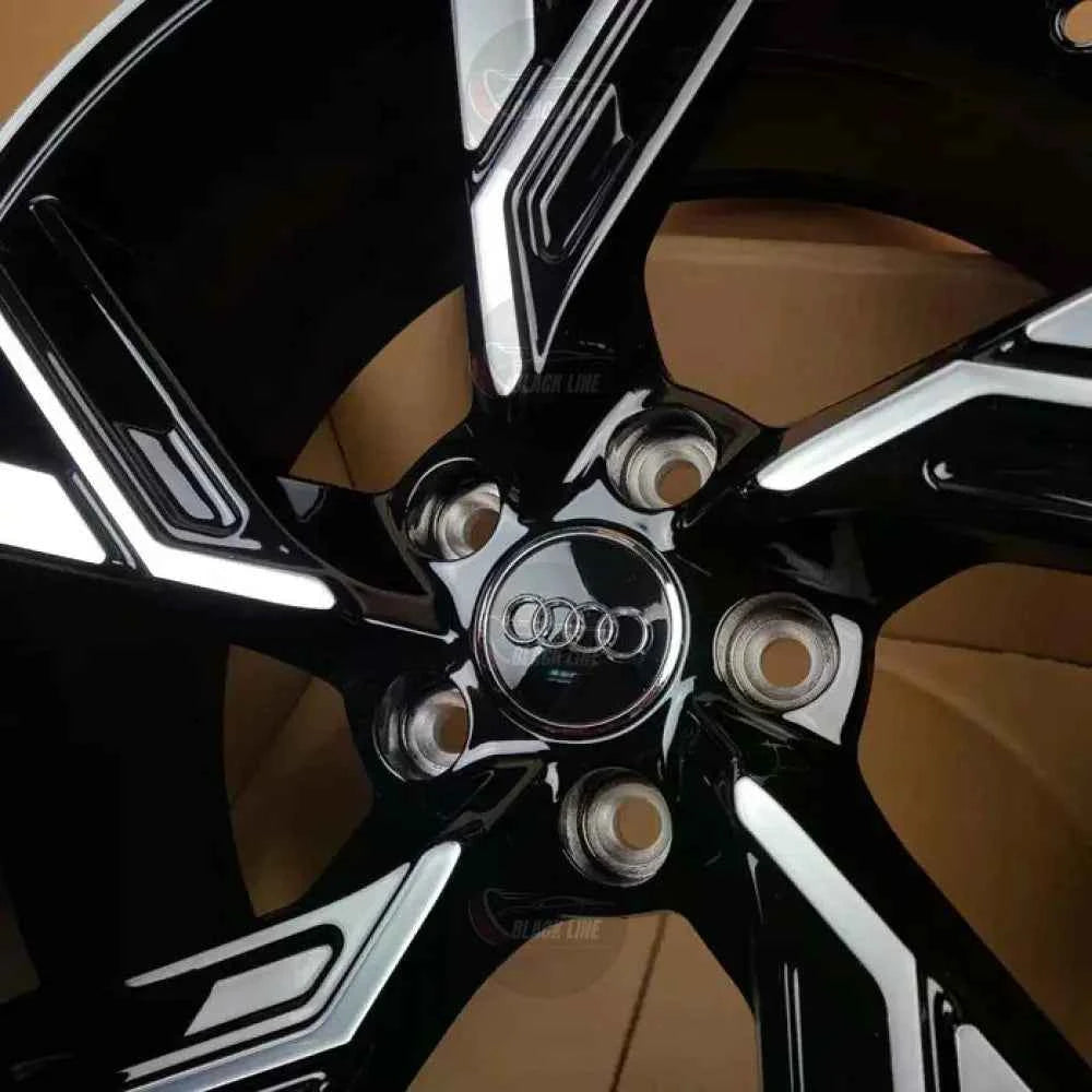 Llantas Deportivas Estilo BMW de Cinco Radios Dobles – Negro y Plata