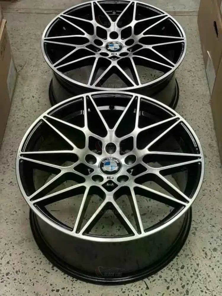 Llantas Deportivas Estilo BMW Multirradio en Y – Negro Brillo y Plata