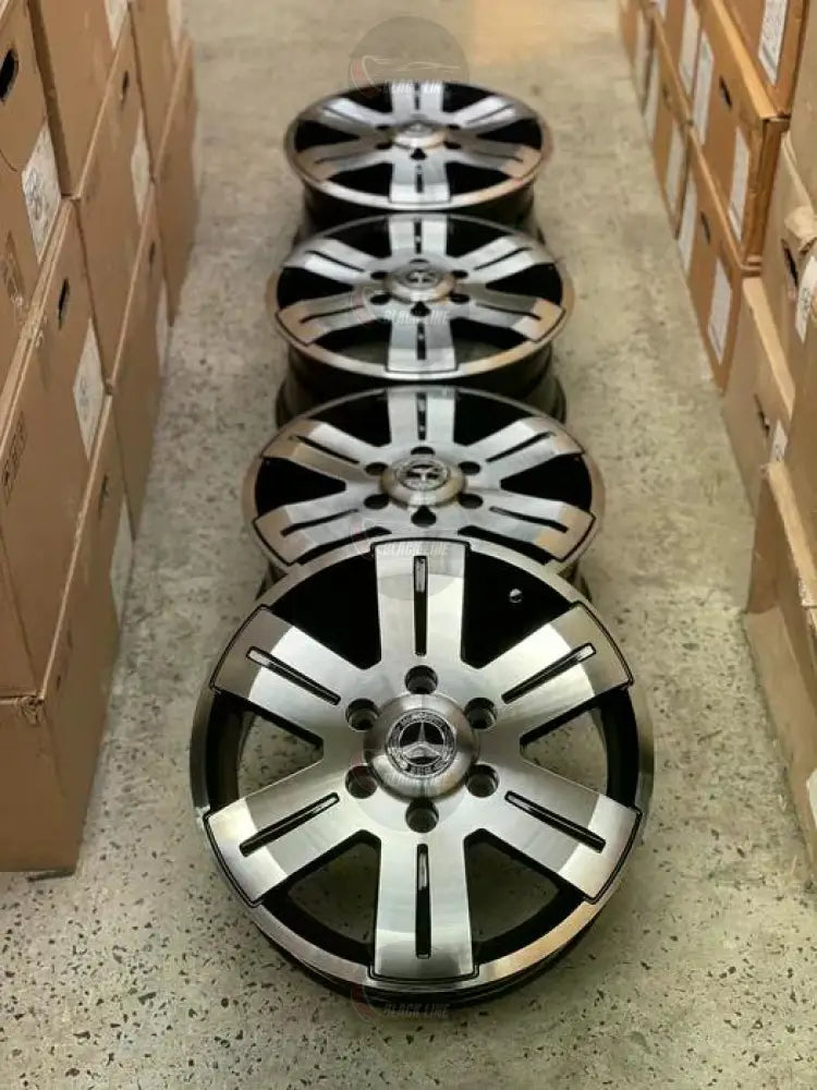 Llantas Deportivas Estilo Mercedes de Cinco Radios Dobles – Plata