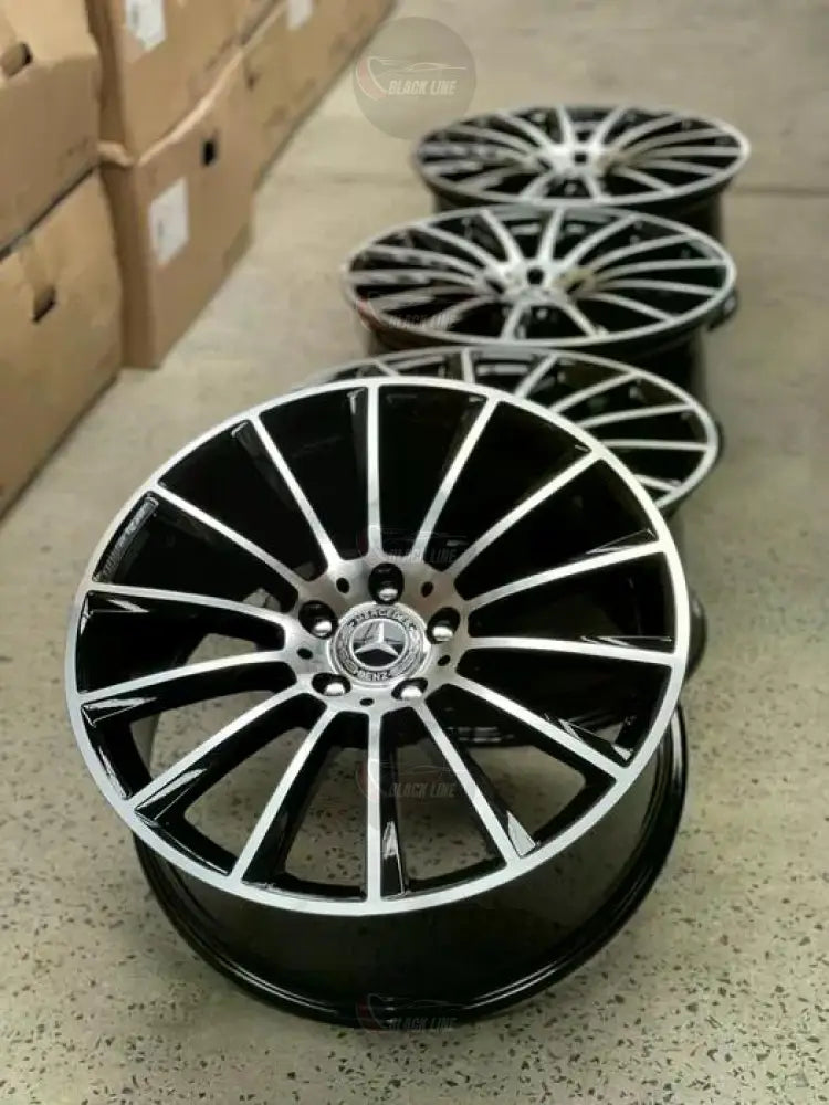 Llantas Deportivas Estilo Mercedes Multirradio Fino – Negro y Plata
