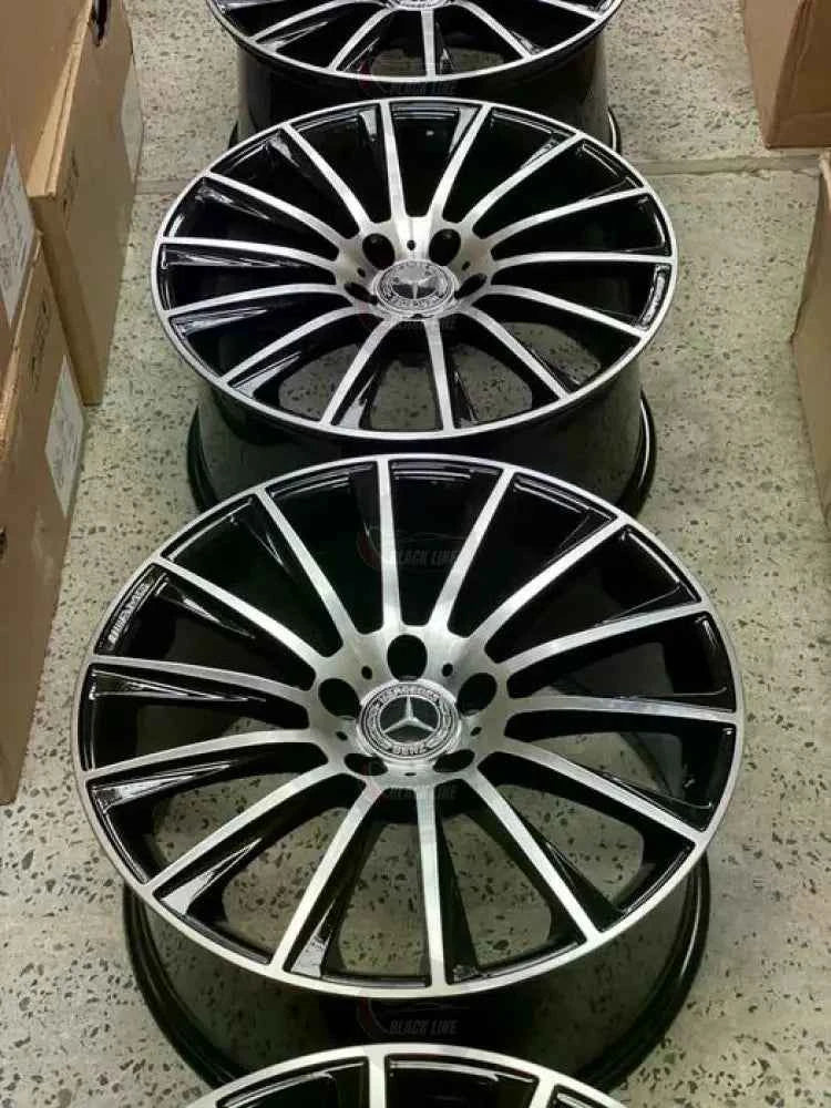 Llantas Deportivas Estilo Mercedes Multirradio Fino – Negro y Plata