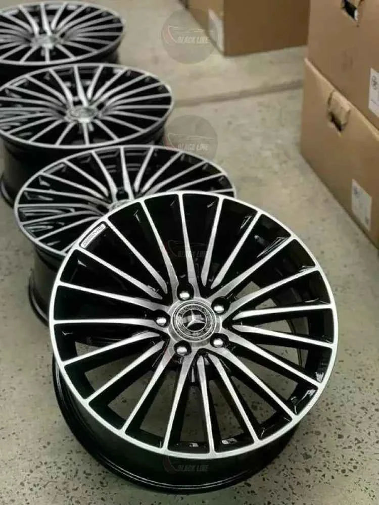 Llantas Deportivas Estilo Mercedes Multirradio Fino – Negro y Plata