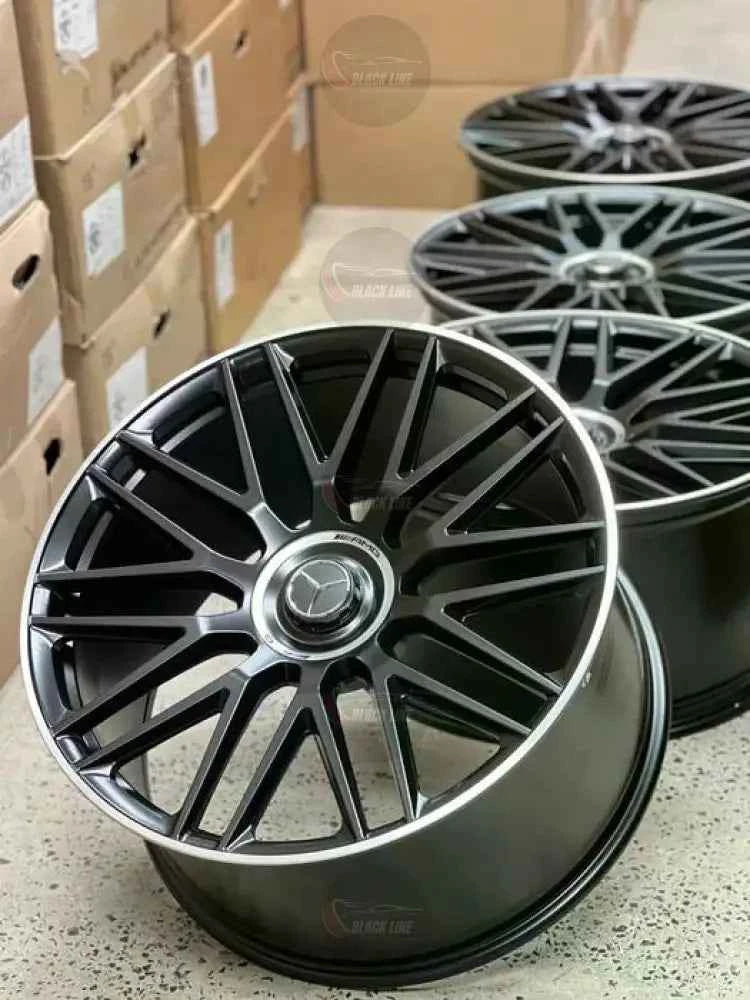 Llantas Deportivas Estilo Mercedes Multirradio Fino – Negro y Plata