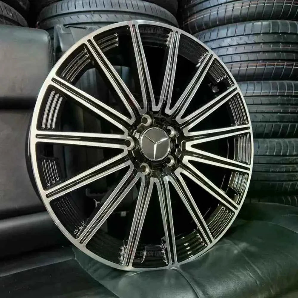 Llantas Deportivas Estilo Mercedes Multirradio Radial – Negro y Plata