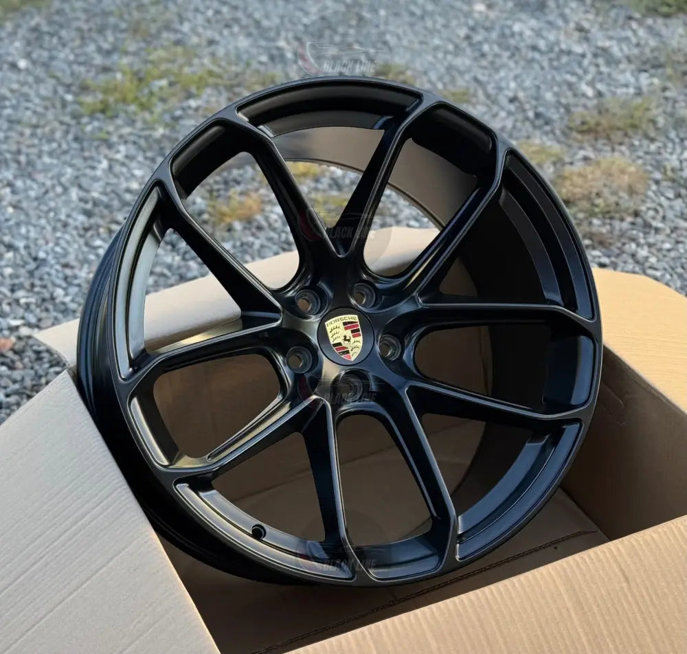 Llantas Deportivas Estilo Porsche de Cinco Radios Dobles – Negro