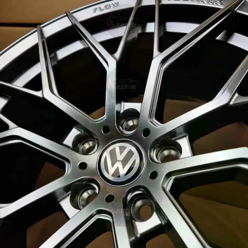 Llantas Deportivas Estilo Volkswagen con Radios En Y – Negro y Plata