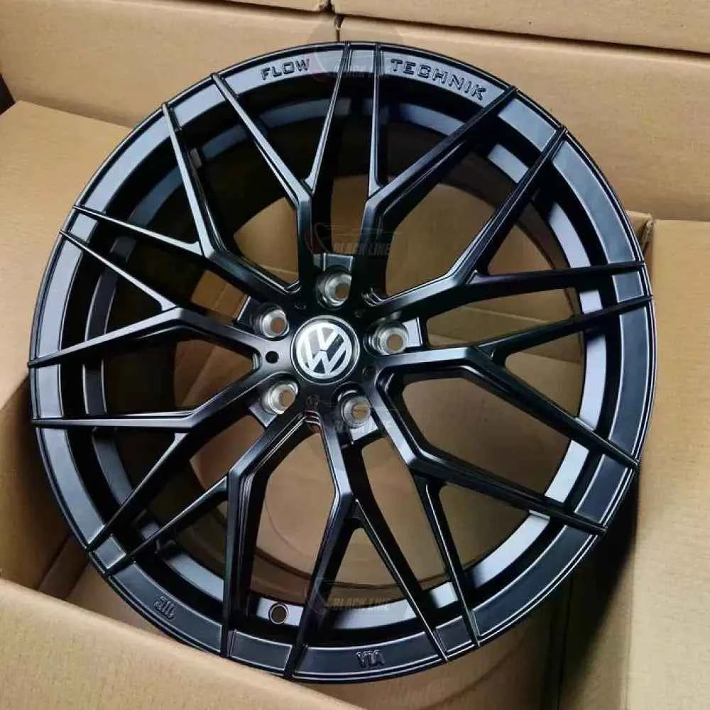 Llantas Deportivas Estilo Volkswagen con Radios En Y – Negro y Plata