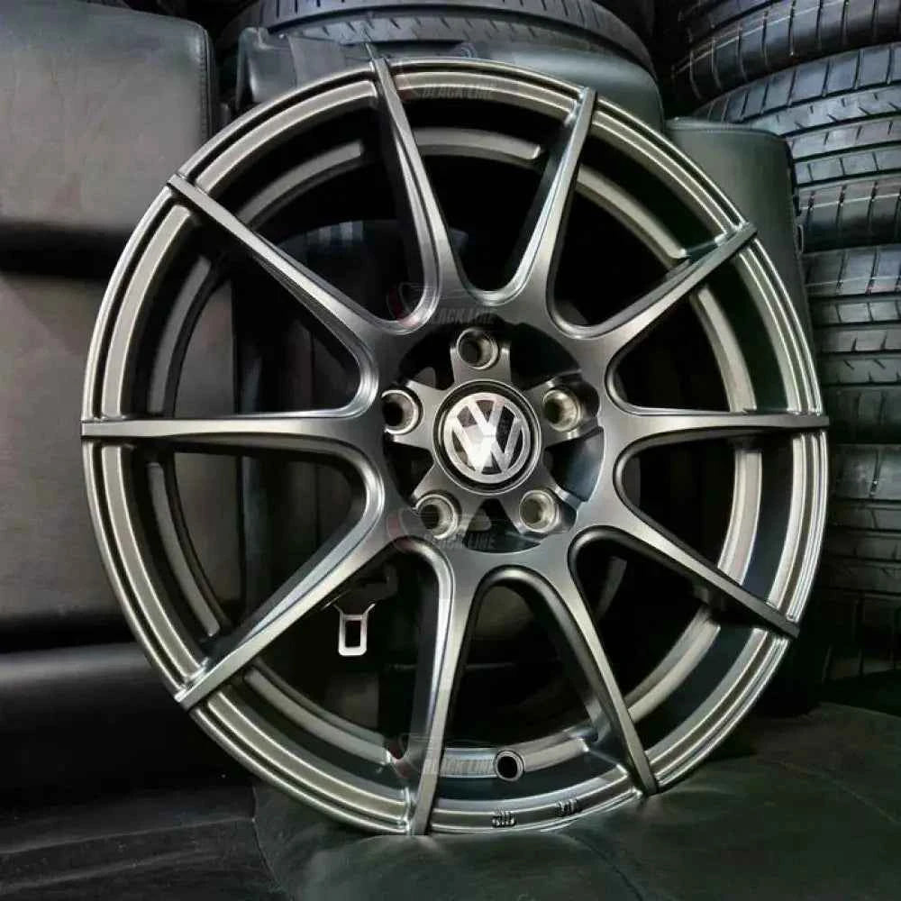 Llantas Deportivas Estilo Volkswagen de Cinco Radios Dobles – Gris Grafito