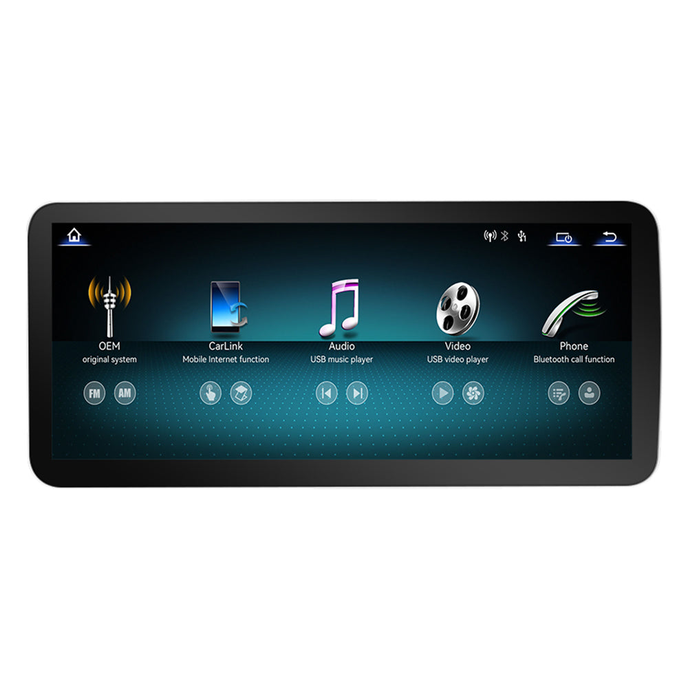 Pantalla Linux para Mercedes-Benz Clase A GLA CLA NTG 4.5 2012–2014 – 10,25 pulgadas / 12,8 pulgadas