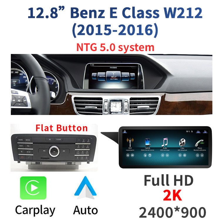 Schermo Linux per Mercedes-Benz Classe E W212 berlina 4 porte NTG 5.0 2015–2018 – 10,25″