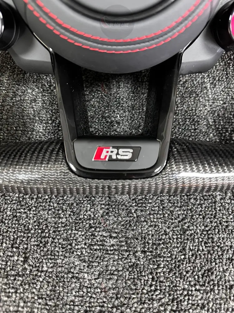 Volante Audi RS en Fibra de Carbono y Cuero Perforado con Levas y Multifunción