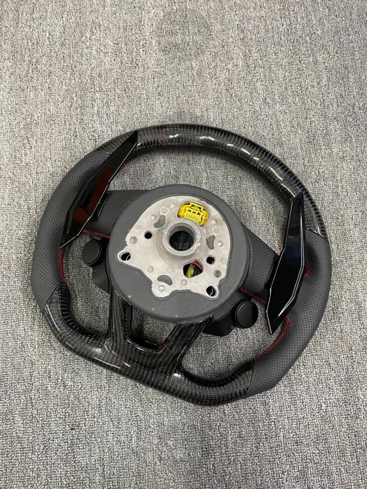 Volante Audi RS Performance en Fibra de Carbono Cuero Perforado con Levas Multifunción Drive Select y Start/Stop
