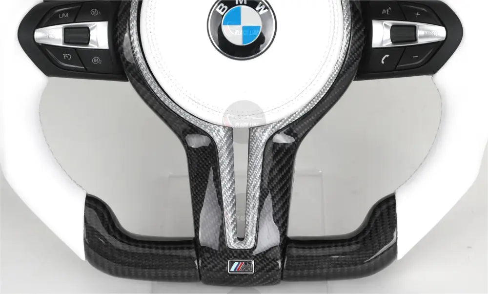 Volante BMW M Performance Carbono y Cuero Blanco | Diseño Deportivo
