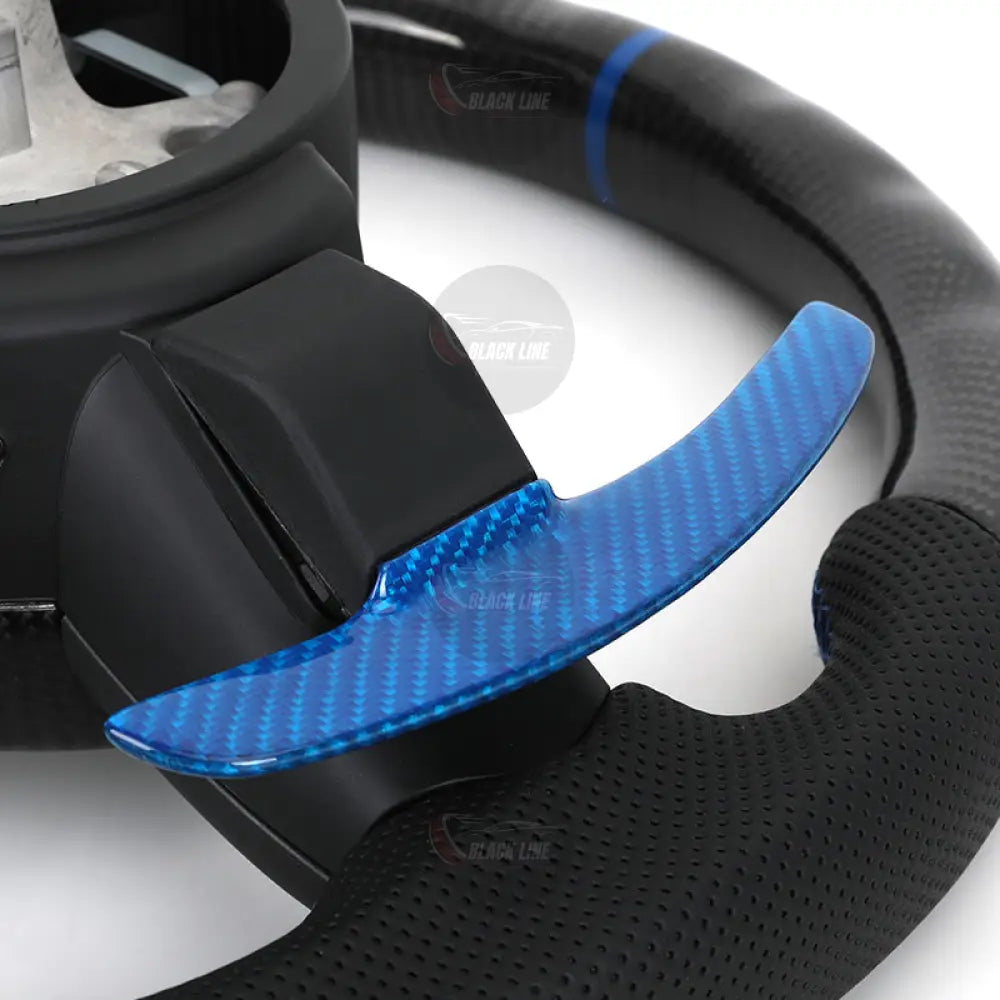Volante BMW M Performance | Carbono Brillo Carbono Azul y Levas