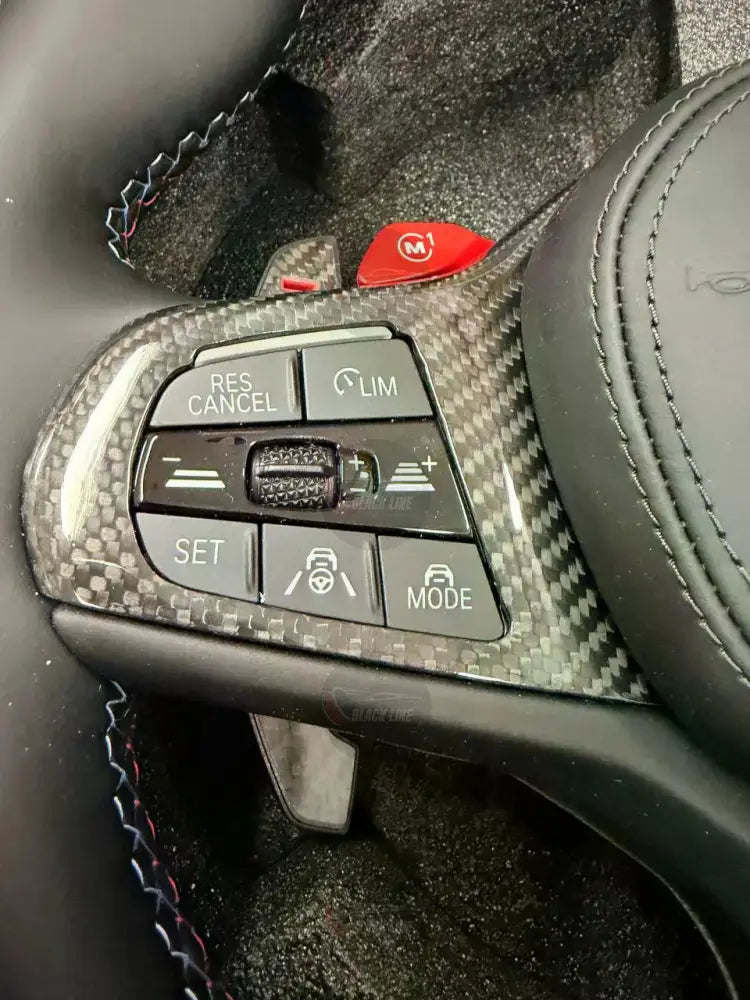 Volante BMW M Performance en Cuero Negro con Fibra de Carbono Levas y Botones M1/M2