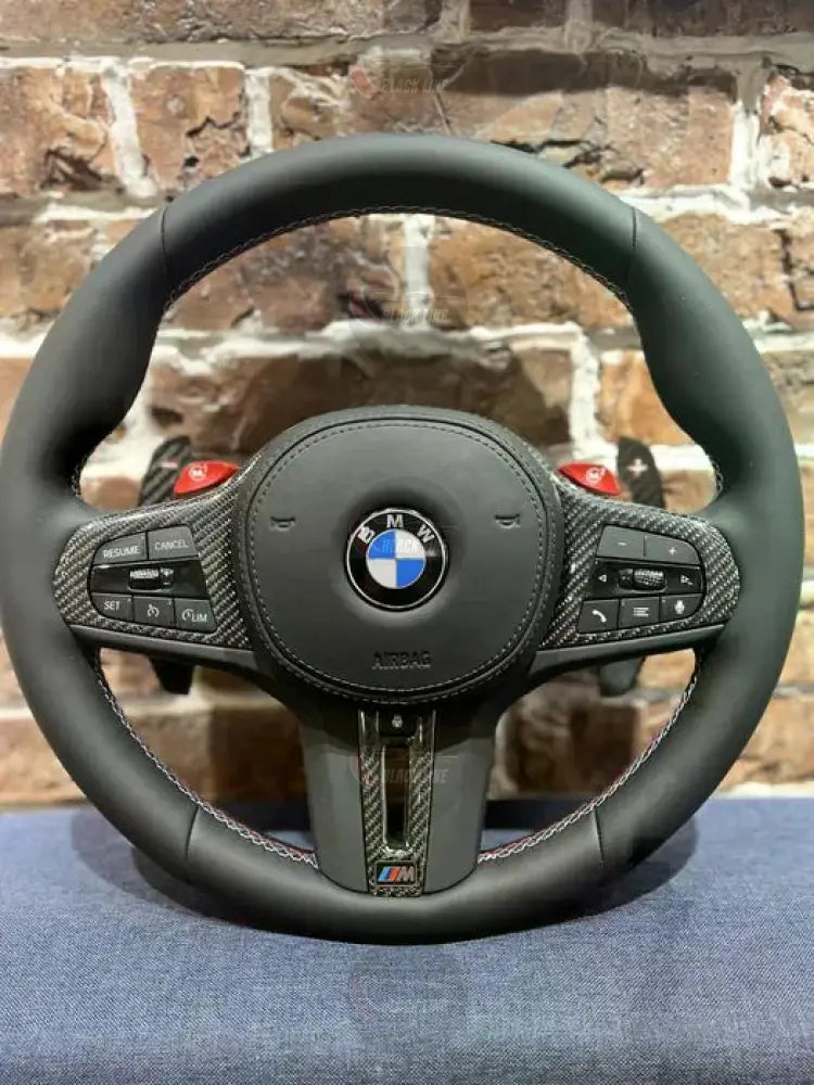 Volante BMW M Performance en Fibra de Carbono y Alcantara con Levas Rojas M1/M2 y Multifunción