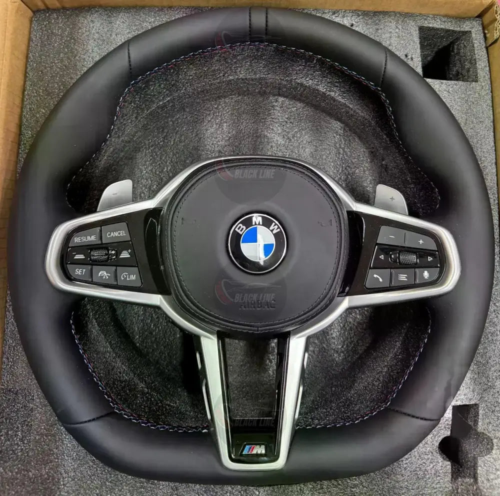 Volante BMW M Sport en Cuero Negro con Levas Multifunción y Detalles M
