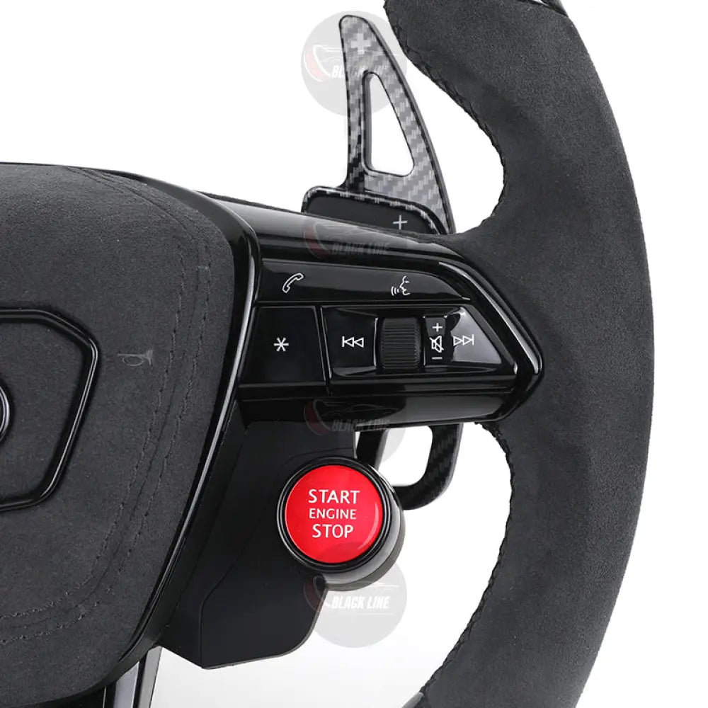 Volante Deportivo Audi de Carbono y Alcántara con LED Levas Drive Select Start Engine Stop y Airbag Incluido