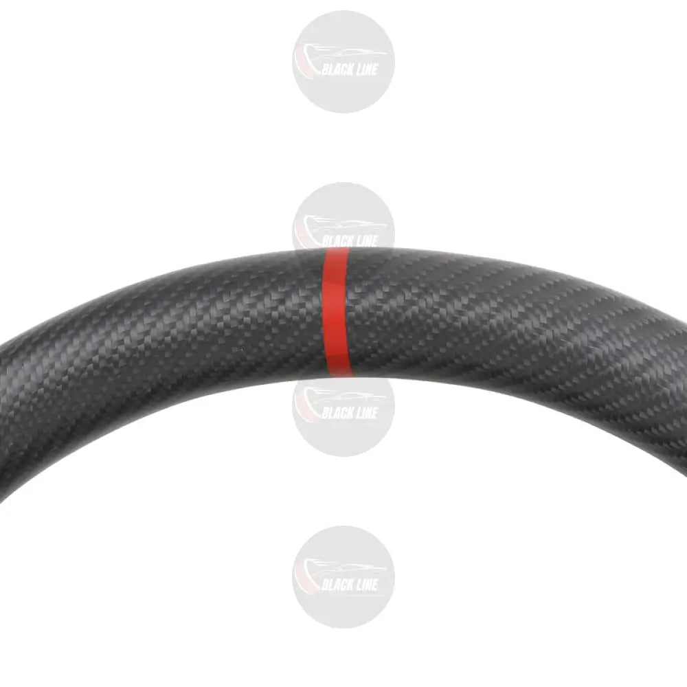 Volante Mercedes-AMG Performance en Fibra de Carbono y Microfibra con Levas Multifunción y Costuras Rojas