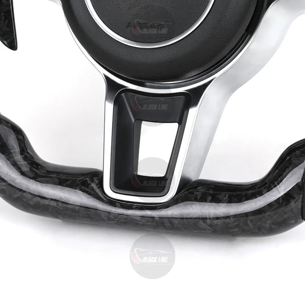 Volante Porsche deportivo en fibra de carbono forjada Alcántara y pantalla LED con airbag incluido